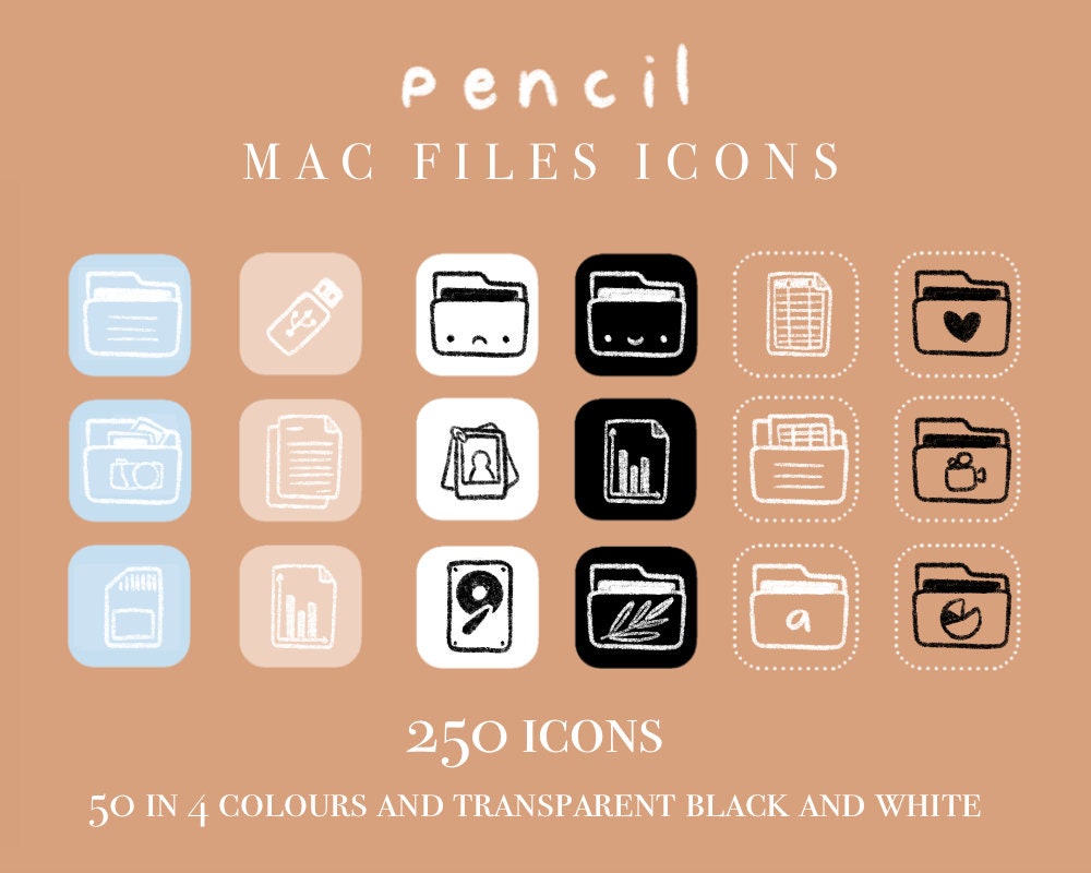 ULTIMATE Mac Set Up Complete Cute Tiger Pack - 500+ app icons - 250 files icons - 12 wallpapers (2 dynamic wallpapers)