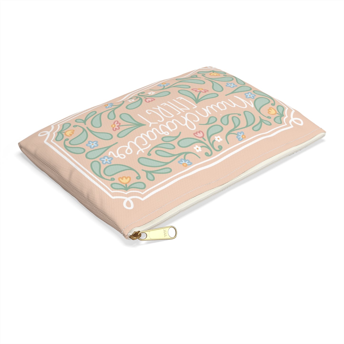 Main Character Energy Accessory Pouch | Floral Quatrefoil Design