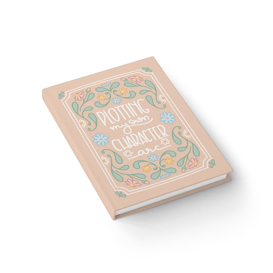 Plotting My Own Character Journal | Floral Ruled Notebook