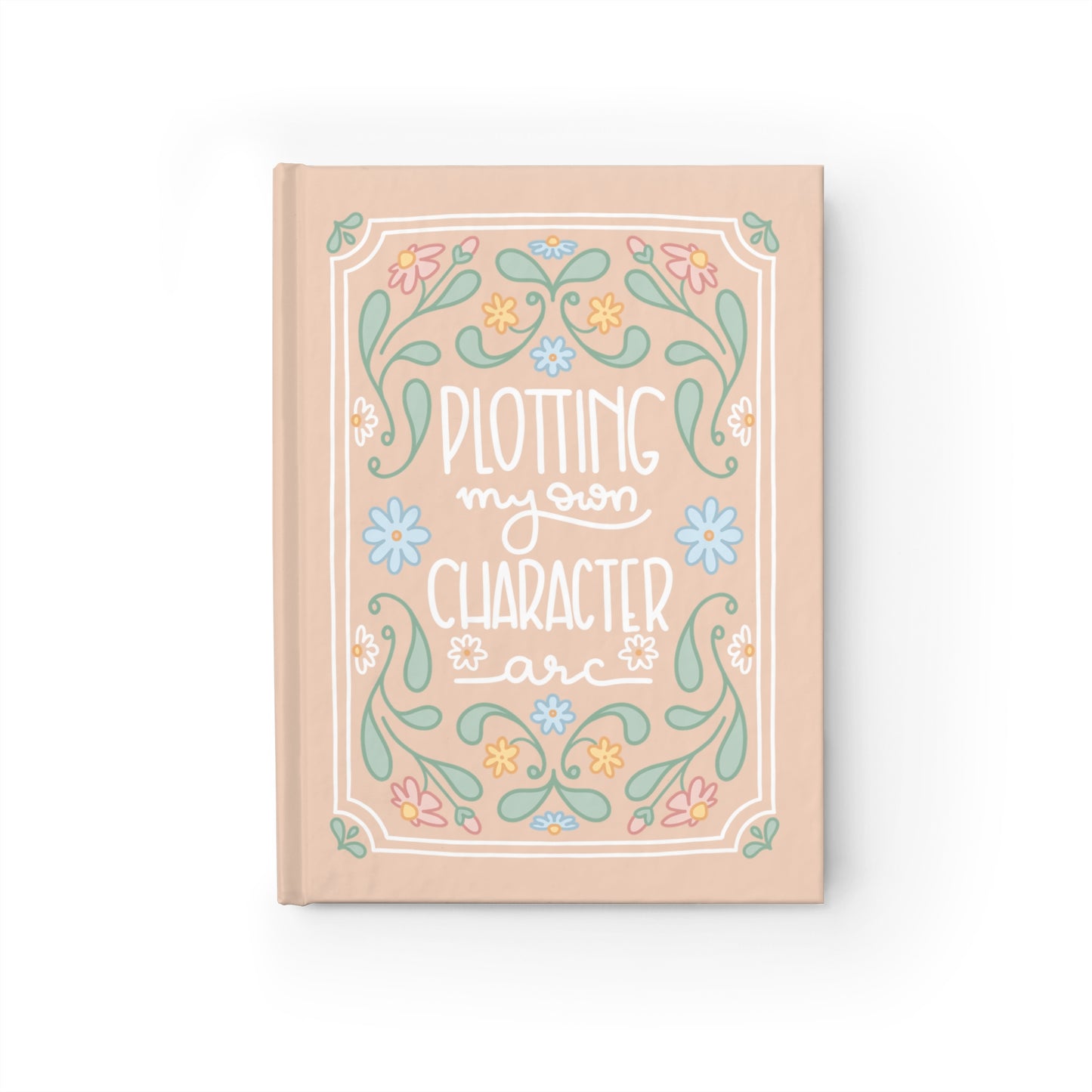 Plotting My Own Character Journal | Floral Ruled Notebook