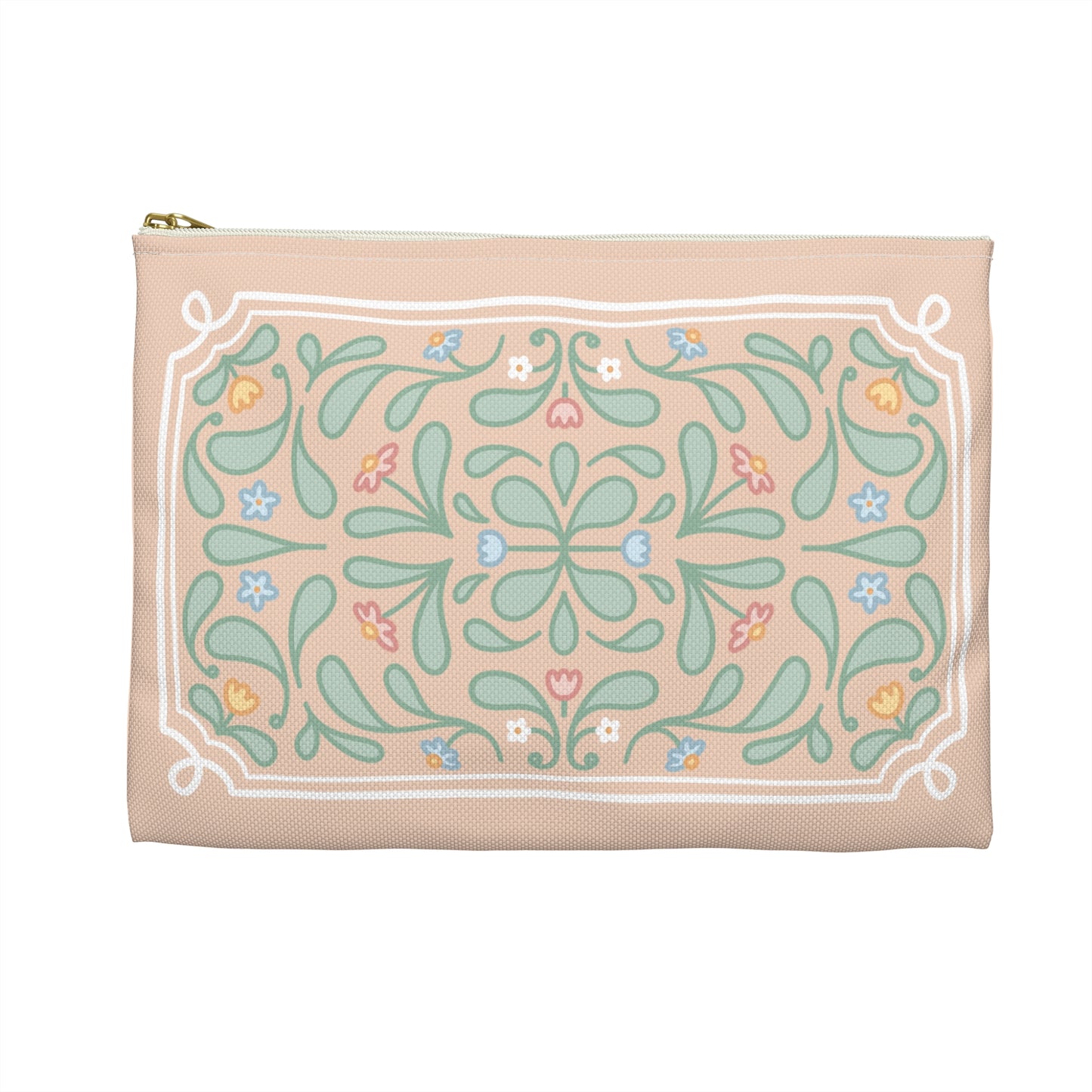 Read Cry Repeat Accessory Pouch | Floral Folk Art Zipper Pouch