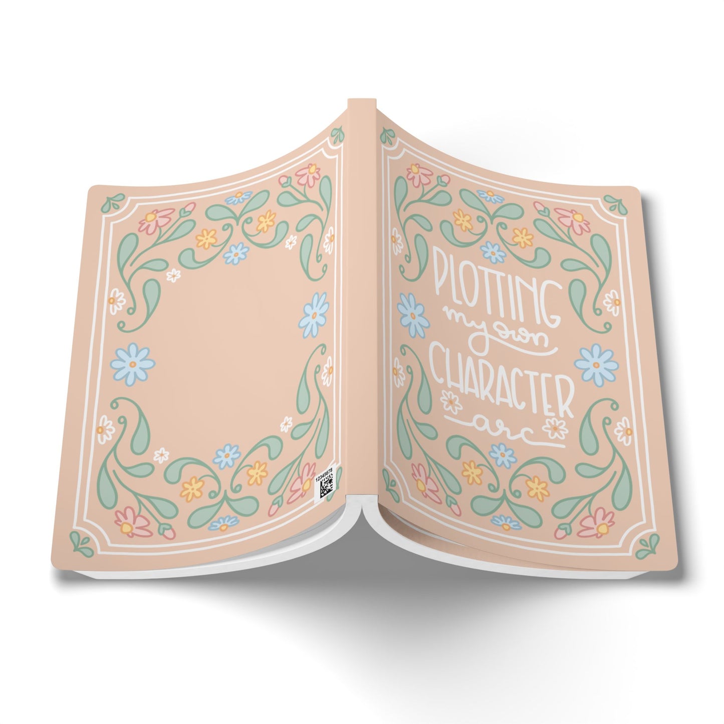 "Plotting My Own Character arc" Journal | A5 Softcover Notebook, Floral Folk Art