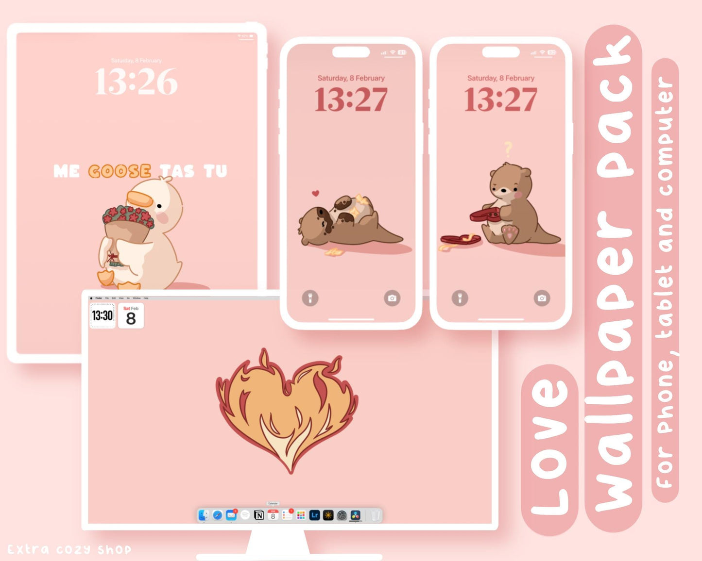 Love themed WALLPAPER PACK - Phone, computer and tablets