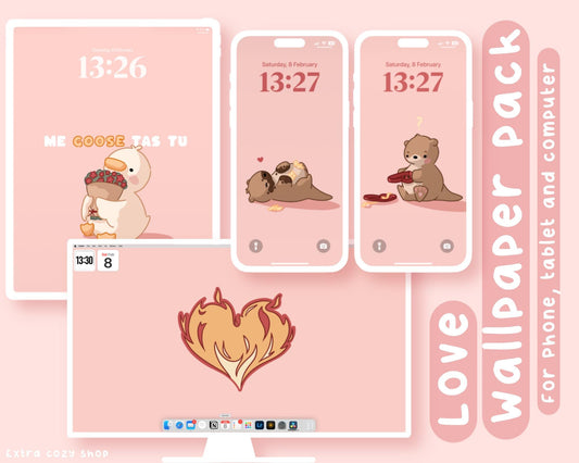 Love themed WALLPAPER PACK - Phone, computer and tablets