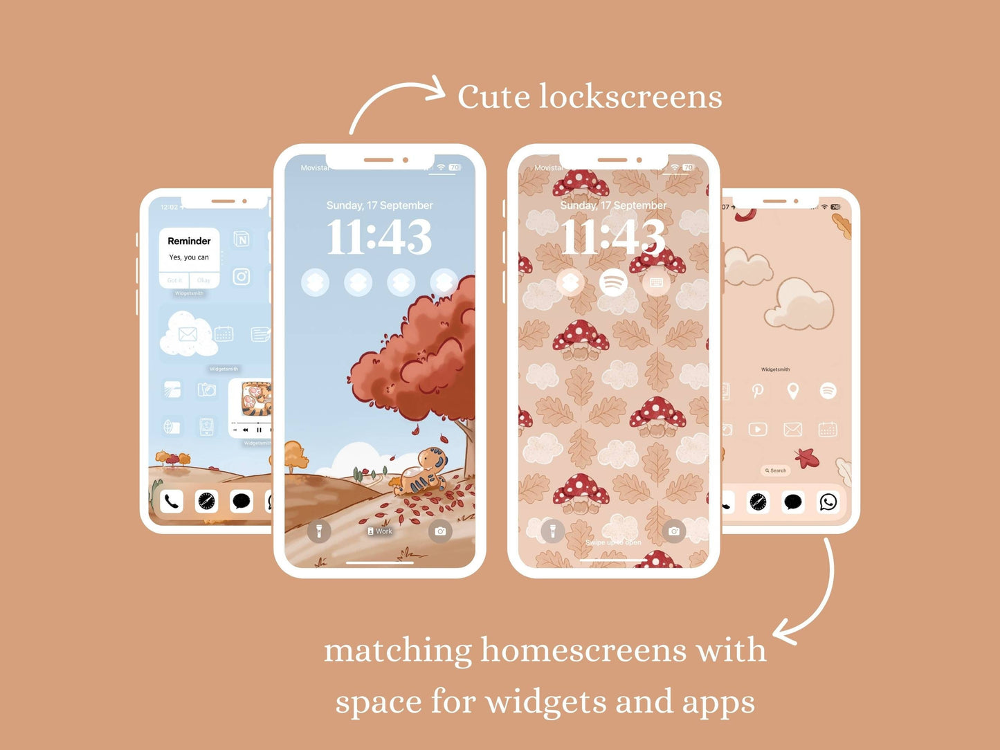 Autumn iPhone Set Up Pack - 10 wallpapers - 150+ widget covers - 500+ icons