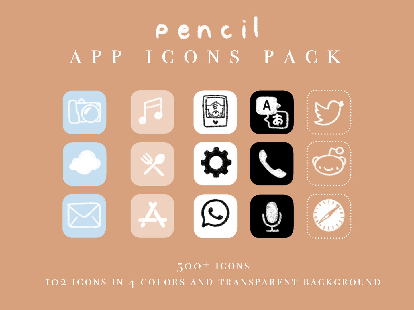 ULTIMATE Complete Cute Tiger iPhone Set Up Pack - 175+ widgets - 500+ icons - 8 wallpapers