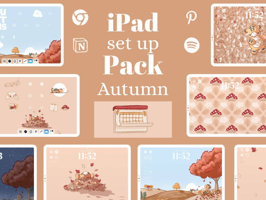Autumn iPad Set Up Pack - 150+ widget covers - 500+ icons - 9 wallpapers