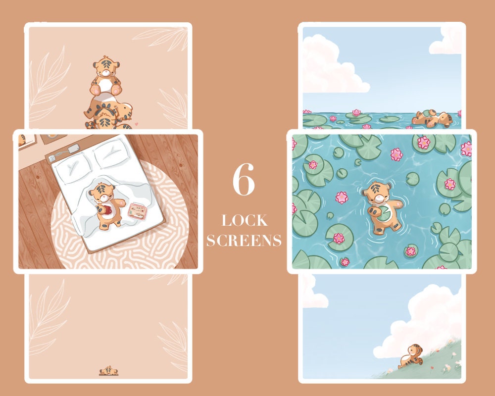 ULTIMATE  iPad Set Up Complete Cute Tiger Pack - 190+ widgets - 500+ icons - 12 wallpapers