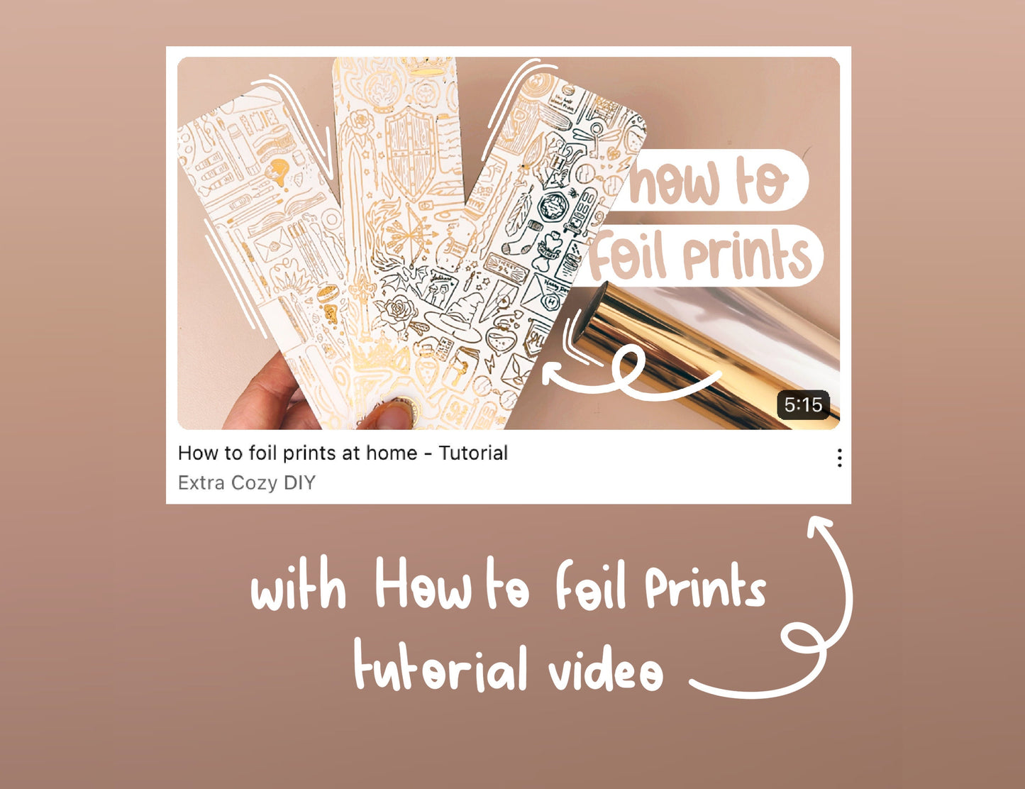 DIY Fantasy Books Doodles Bookmark - Printable