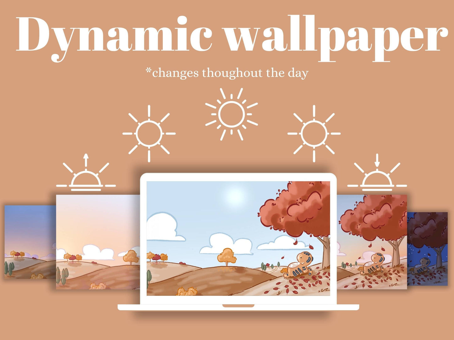 Autumn mac Set Up Pack - 6 wallpapers - 1 dynamic wallpaper - 150+ widget covers - 500+ app icons - 250+ file icons